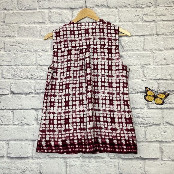 CROSBY Sleeveless Tie Dye Button Down Top Size Medium - Picture 6 of 11